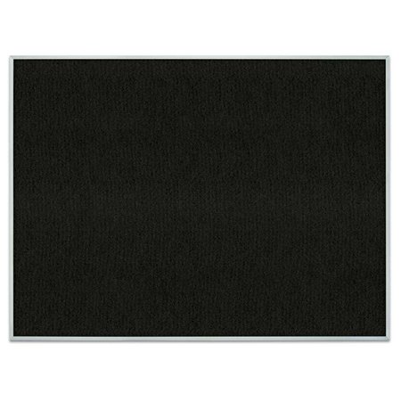 UNITED VISUAL PRODUCTS Corkboard, Fabric, Blk/Lime, 1 Door, 18"x24" UV300-BLACK-KEYLIME